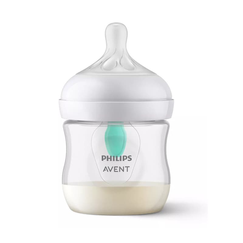 Biberon, Philips Avent, Natural Response, Cu supapa AirFree, 0-3 luni, debit 2 (lent), 125 ml, Fara BPA, Anticolici, Alb